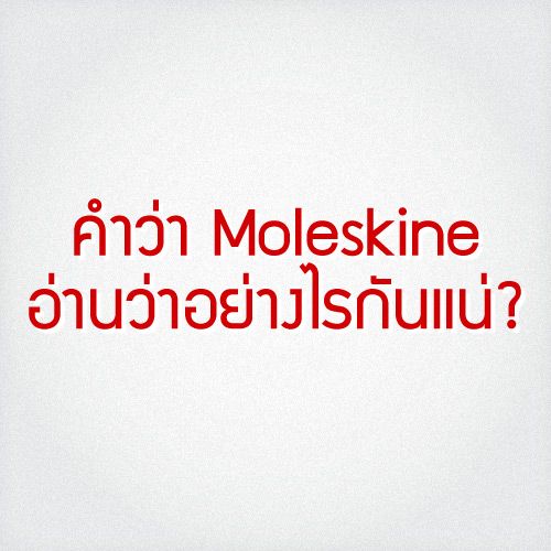 คำว่า Moleskine อ่านว่าอย่างไรกันแน่?