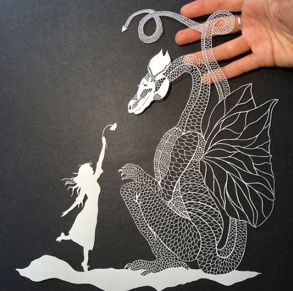 ภาพแกะสลักจากกระดาษ งานศิลปะจากใบมีดกับ Paper Carving ยิ่งตั?