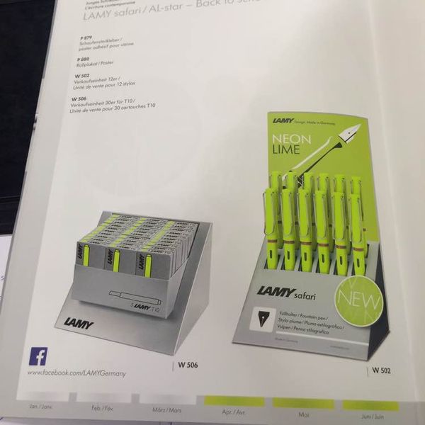 เผยภาพแรก! Lamy Safari NeonLime 2015 Limited Edition